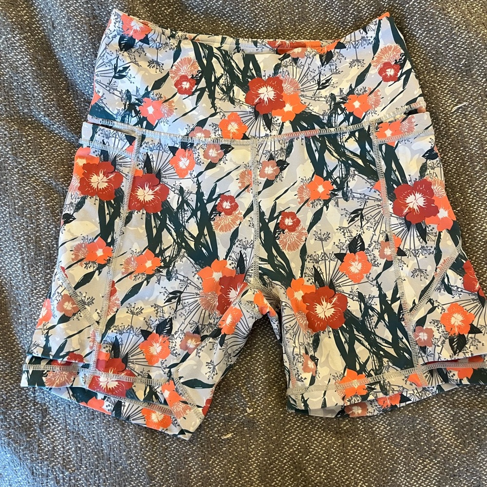Senita Athletics Floral Baseline Shorts